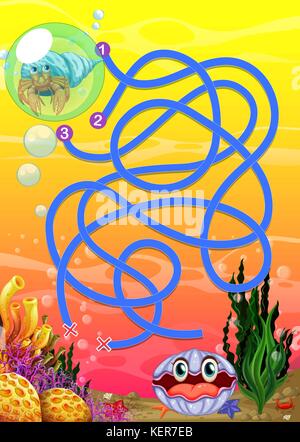 Underwater Fish Board Game Template Illustration Stock Vector by  ©interactimages 217917686