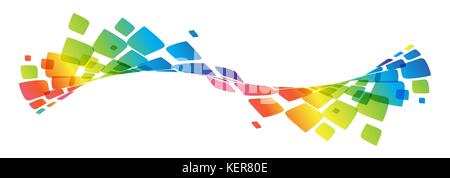 Abstract color curve on white background Stock Vector