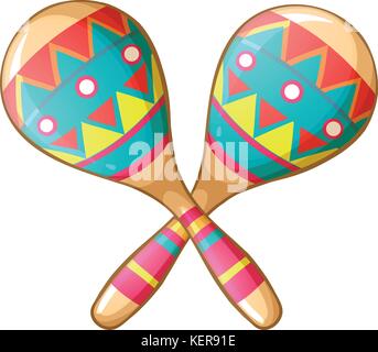 Illustration of a pair of maracas Stock Vector