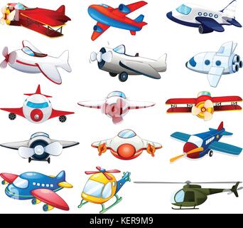 Many white planes flying in one direction around earth ...