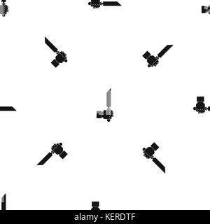 Pincer or plier in man hand pattern seamless black Stock Vector