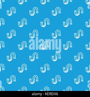 Clog in the pipe pattern seamless blue Stock Vector