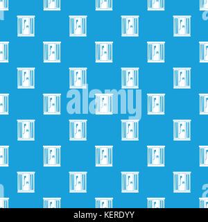 Shower cabin pattern seamless blue Stock Vector