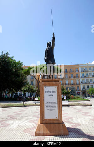 Blas de Lezo statue in Cadiz an ancient port city in southwest Spain Stock Photo