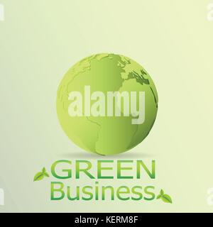 Green Business Background Vector.  It can be applied for media presentation such as background,backdrop,printing,poster,illustration or others. Stock Vector