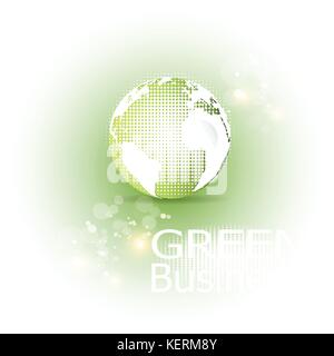 Green Business Background Vector.  It can be applied for media presentation such as background,backdrop,printing,poster,illustration or others. Stock Vector
