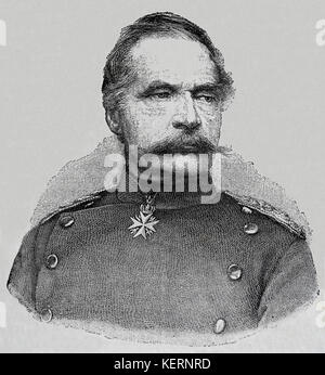 Albrecht von Roon (1803-1879). Prussian soldier and statesman. Minister of War from 1859-1873. Engraving, Nuestro Siglo, 1883, Barcelona, Spain. Stock Photo