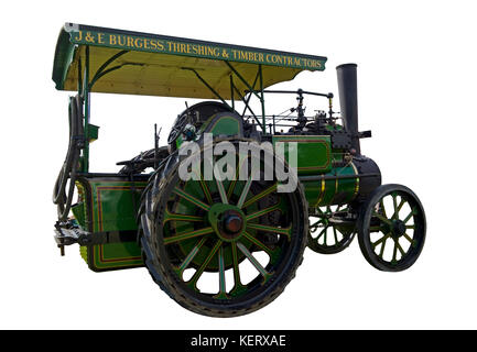 cut out image of a steam traction engine Stock Photo