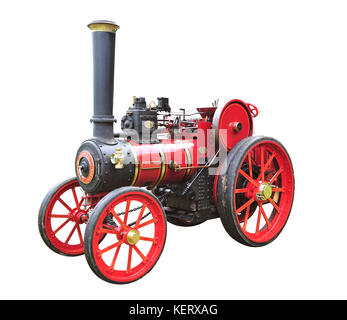 cut out image of a steam traction engine Stock Photo