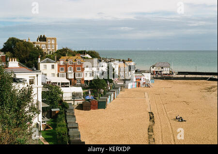 Houses at Broadstairs, Thanet, on the Kent coast, looking towards the sea Stock Photo