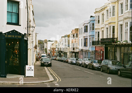 Shops in Norman Road, St Leonards On Sea, Hastings, East Sussex UK Stock Photo