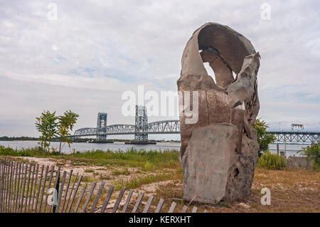 Riis Point, Rockaway Beach, Queens, NY -  7 September 2009 Art on the beach in the Rockaways ©Stacy Walsh Rosenstock/Alamy Stock Photo