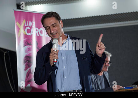 Claudio Fava, candidate for the Presidency of the Sicilian Region, during a Palermitan left assembly. Stock Photo