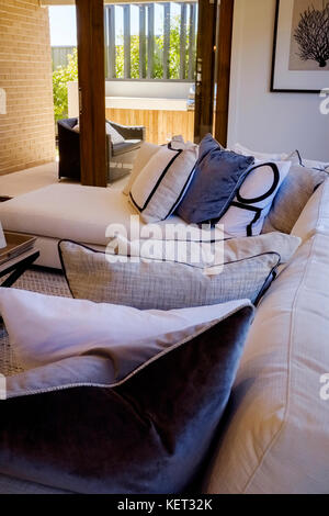 Interior design of a modern Australian home featuring the latest on-trend decorations and accessories. Stock Photo