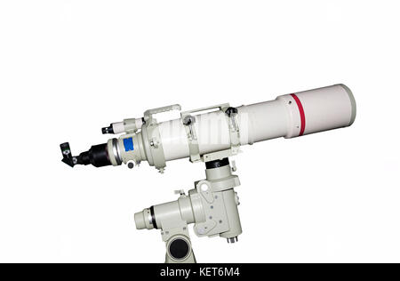 Telescope isolated on white background with clipping path Stock Photo