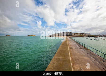 Intra Muros, the walled City of Saint-Malo, Brittany, France Stock Photo