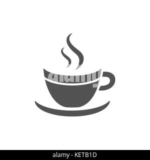 Coffee cup icon on a white background. Vector illustration Stock Vector