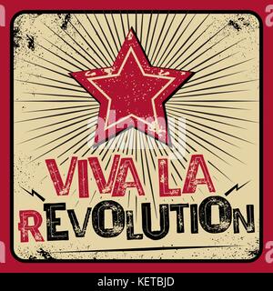 Viva la revolution poster Stock Vector
