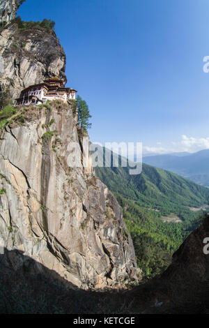 Taktsang Palphug Monastery (Tiger's Nest)  a Buddhist sacred site and temple on the ridges of the upper Paro valley Bhutan Asia Stock Photo