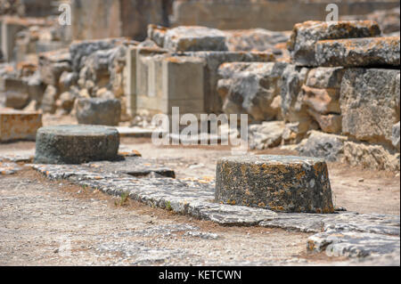 Phaistos palace archaeological site on Crete Stock Photo
