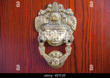 Mexican brass door knocker Stock Photo