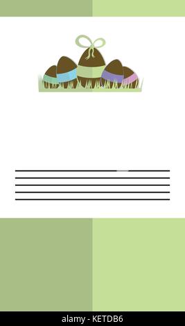EASTER INVITATION A5 FORMAT (PERFECT TO PRINT) Stock Vector