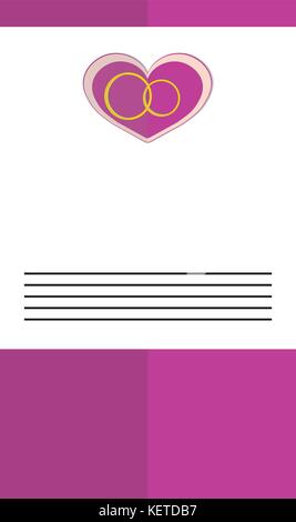 WEDDING INVITATION A5 FORMAT (PERFECT TO PRINT) Stock Vector