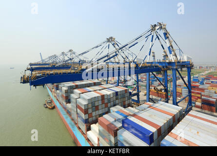 Nansha port of Guangzhou City,Guangdong Province,China Stock Photo