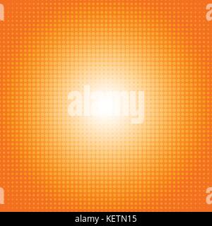 Vector dot gradient orange halftone pattern abstract background concept Stock Vector