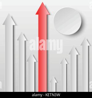 3d red paper circle label on layer of transparent red triangle glass mosaic abstract design background concept Stock Vector