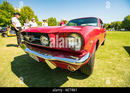 New Zealand - APRIL, 2016: Exhibition of vintage cars in Auckland, New Zealand Stock Photo