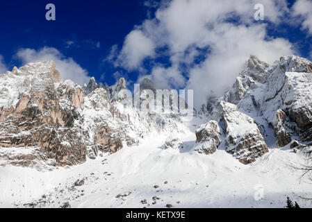Majestic winter landscape, famous ski resort in Italy Stock Photo