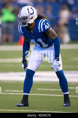 New York Jets safety Matthias Farley (41) lines up for a kickoff during an  NFL football game between the Indianapolis Colts and New York Jets, Sunday,  Sept. 27, 2020, in Indianapolis. (AP