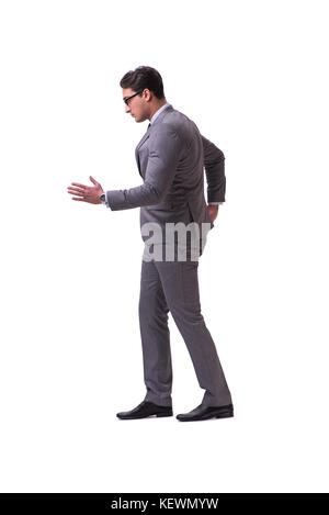 Puppet businessman isolated on white background Stock Photo