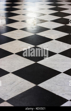 Chequer Board Floor Tiles Stock Photo