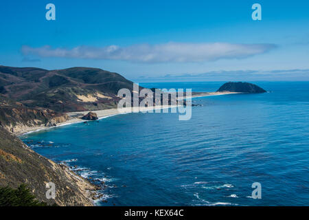 Sandy beaches near Point Sur State park, Big Sur, California, USA Stock Photo
