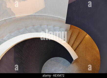 Spiral staircase of the Centro Cultural de Belém. Lisbon, Portugal Stock Photo
