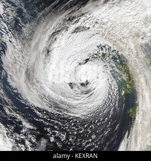 Hurricane Ophelia. Elements of this image furnished by NASA. Stock Photo
