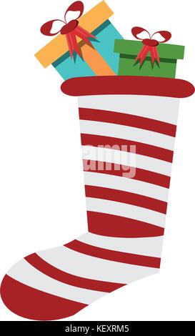 christmas sock icon  Stock Vector