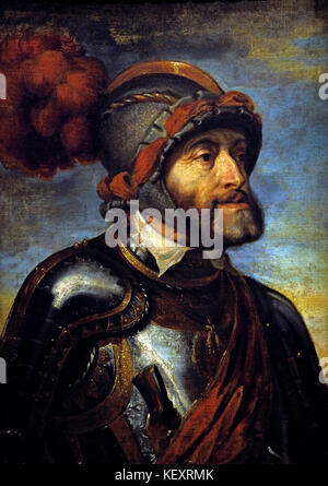 Emperor Charles V ( 1500 –1558 ) ruler of the Spanish Empire as Charles I from 1516 and the Holy Roman Empire as Charles V from 1519, and Duchy of Burgundy from 1506.  Peter Paul Rubens (1577–1640)  after Titian ( Tiziano Vecelli or Tiziano Vecellio ) 1488/1490 –1576 Italy Italian Stock Photo
