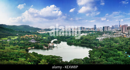 Guangzhou Luhu Park building scenery in Guangdong province,China Stock Photo