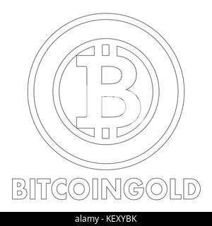 Bitcoin gold sign icon for internet money Stock Vector