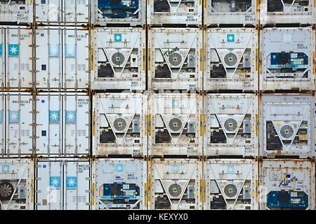 Stacked Refigerated Containers