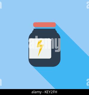 Info icon. Flat vector related icon with long shadow for web and mobile applications. It can be used as - logo, pictogram, icon, infographic element.  Stock Vector