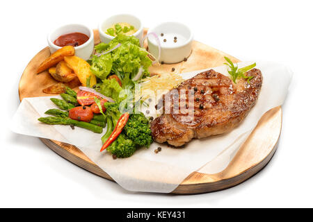 Steak with vegetables Stock Photo