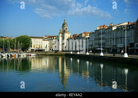 Old town La Rochelle along harbour, Charente-Maritime department, France Stock Photo