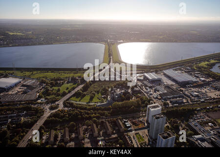 Aerial view east of Lea Valley Trading estate Ikea 