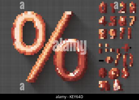 Copper metallic numbers vector set Stock Vector Image & Art - Alamy