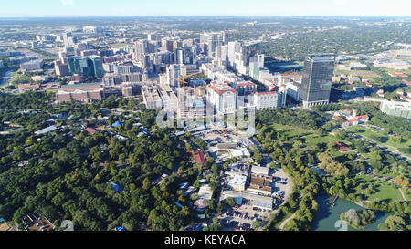 Aerial view of Herman Park near Medical center in downtown Houston, Texas Stock Photo