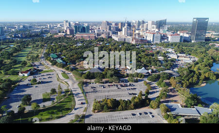 Aerial view of Herman Park near Medical center in downtown Houston, Texas Stock Photo